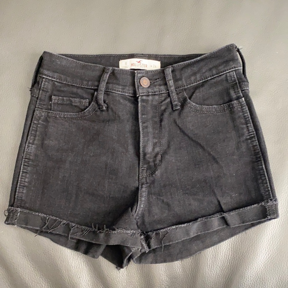 Hollister High Rise Black Jean Shorts